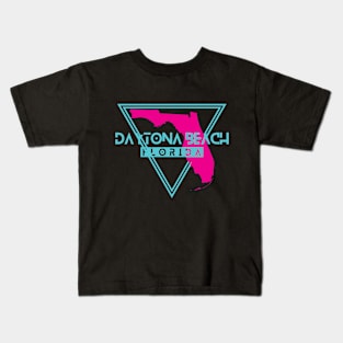 Daytona Beach Florida Retro Triangle FL Kids T-Shirt